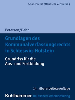 cover image of Grundlagen des Kommunalverfassungsrechts in Schleswig-Holstein